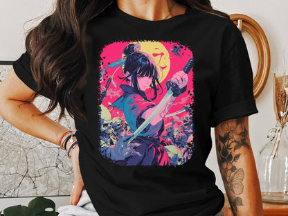 Swordswoman Vs Zombie Horde T-Shirt